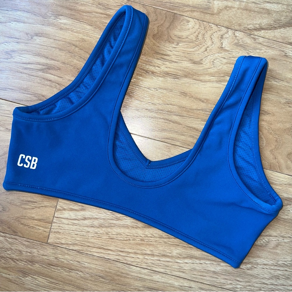 CSB ISLA TOP (size Small) in Blue • Crop Shop Boutique Sports Bra